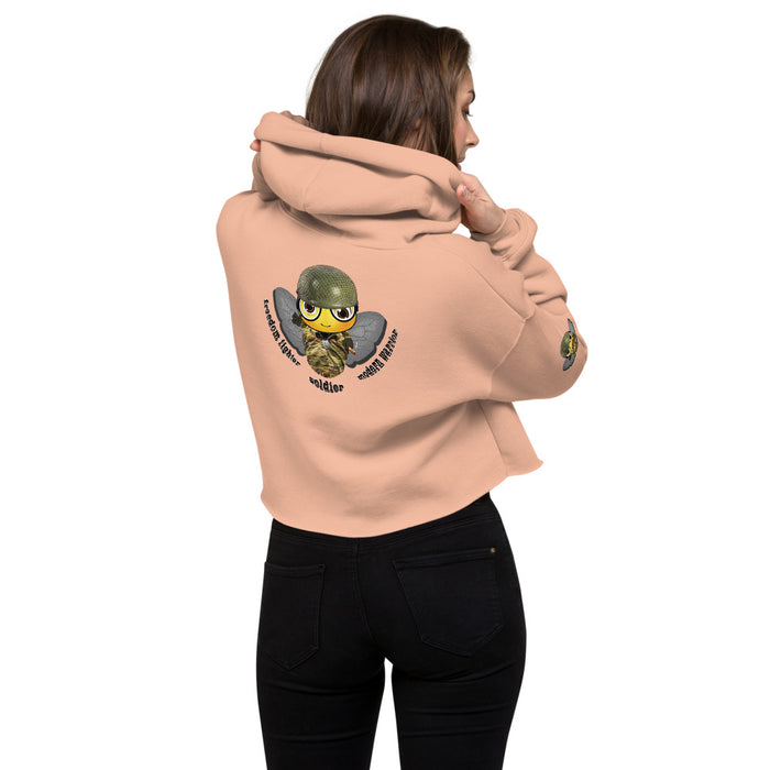 Cute SOLDIER / MILITARY BEE Crop Hoodie