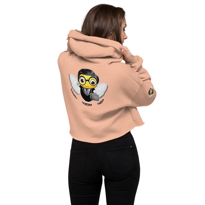 Cute LAWYER / ATTORNEY BEE Crop Hoodie