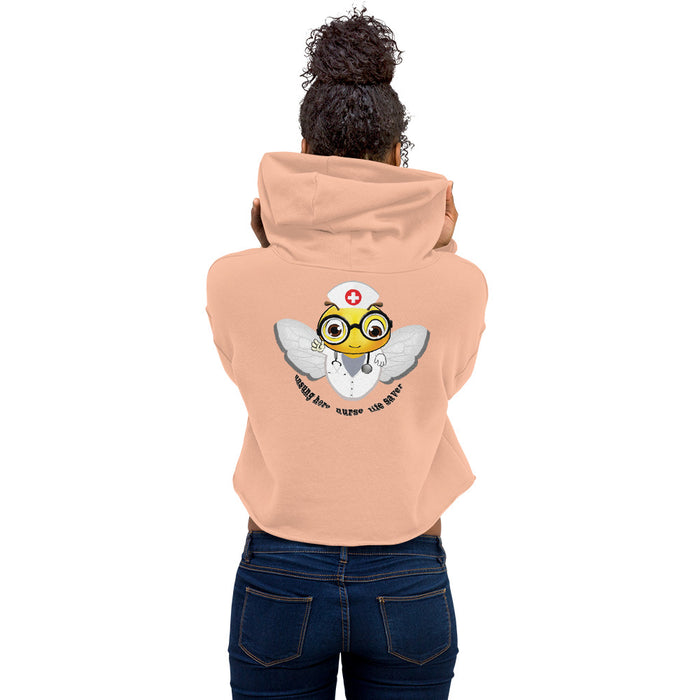 Cute NURSE BEE Crop Hoodie