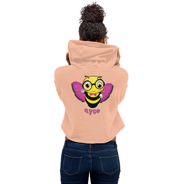 Cute pink BEE NYCE Crop Hoodie