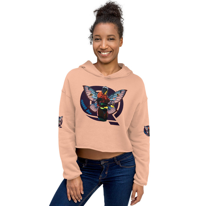 QUEEN BEE Drawstrings  Crop Hoodie