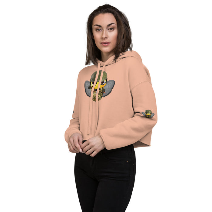 Cute SOLDIER / MILITARY BEE Crop Hoodie