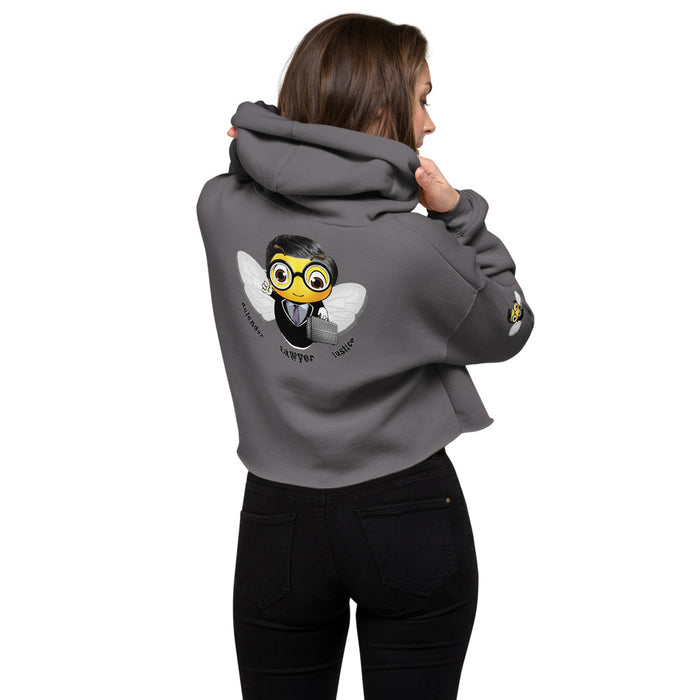 Cute LAWYER / ATTORNEY BEE Crop Hoodie