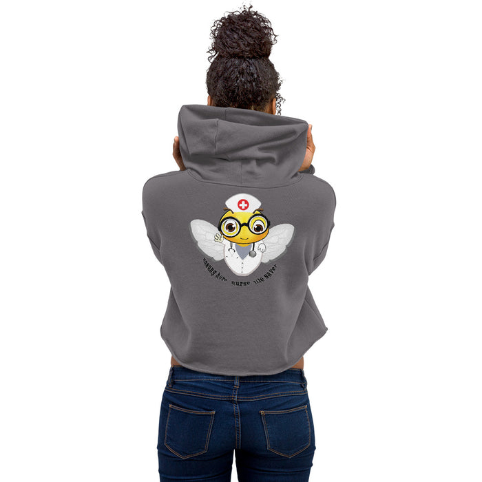 Cute NURSE BEE Crop Hoodie