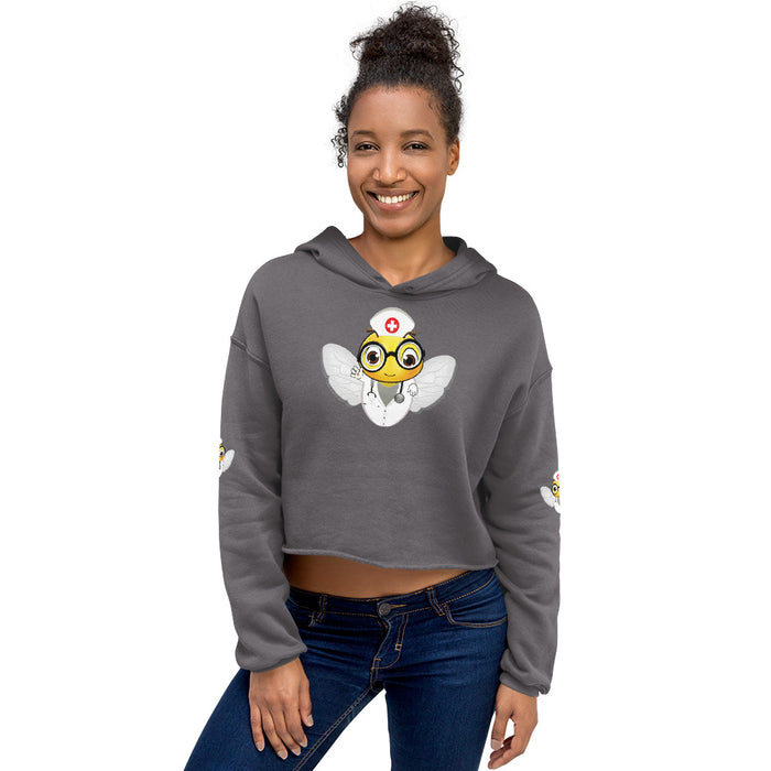 Cute NURSE BEE Crop Hoodie