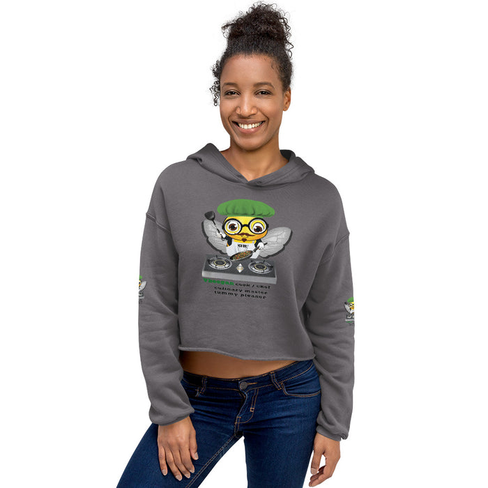 Cute VEGAN BEE CHEF Crop Hoodie