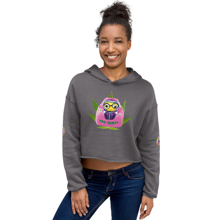 Cute BEE COMFY INDICA Crop Hoodie