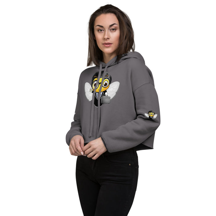 Cute LAWYER / ATTORNEY BEE Crop Hoodie