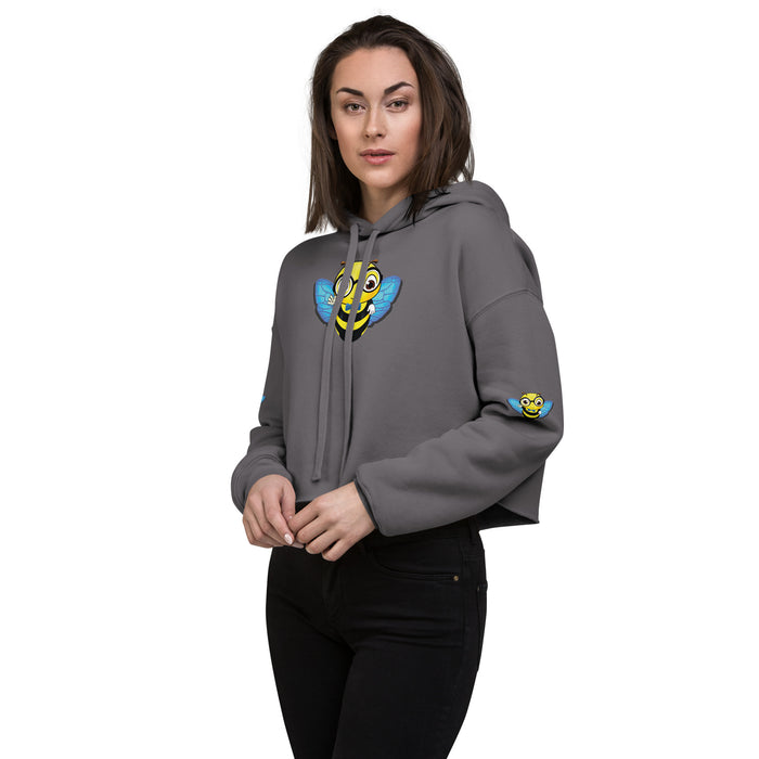 Cute blue BEE NYCE Crop Hoodie