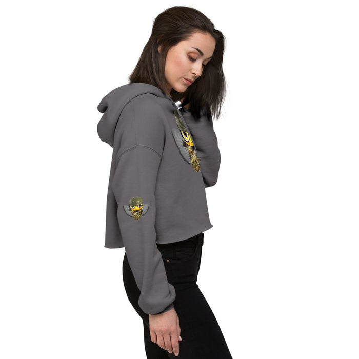 Cute SOLDIER / MILITARY BEE Crop Hoodie