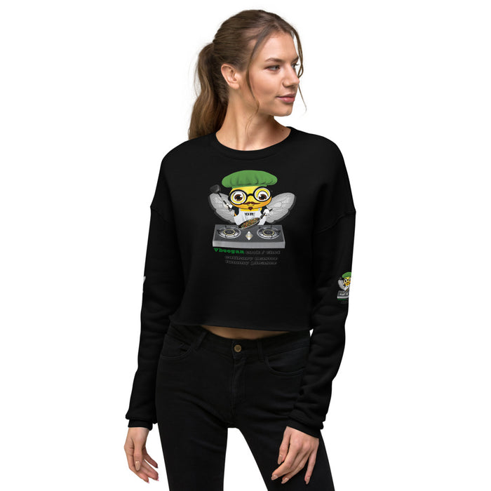 Cute VEGAN BEE CHEF Crop Sweatshirt