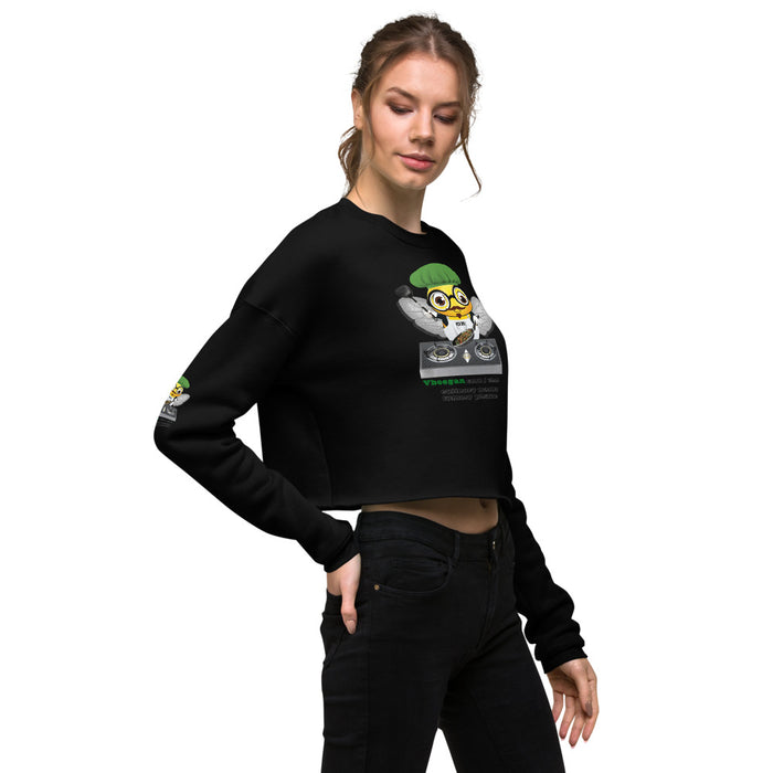 Cute VEGAN BEE CHEF Crop Sweatshirt