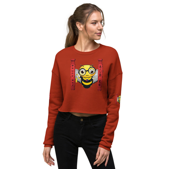 Cute BRUCE BEE Crop Sweatshirt