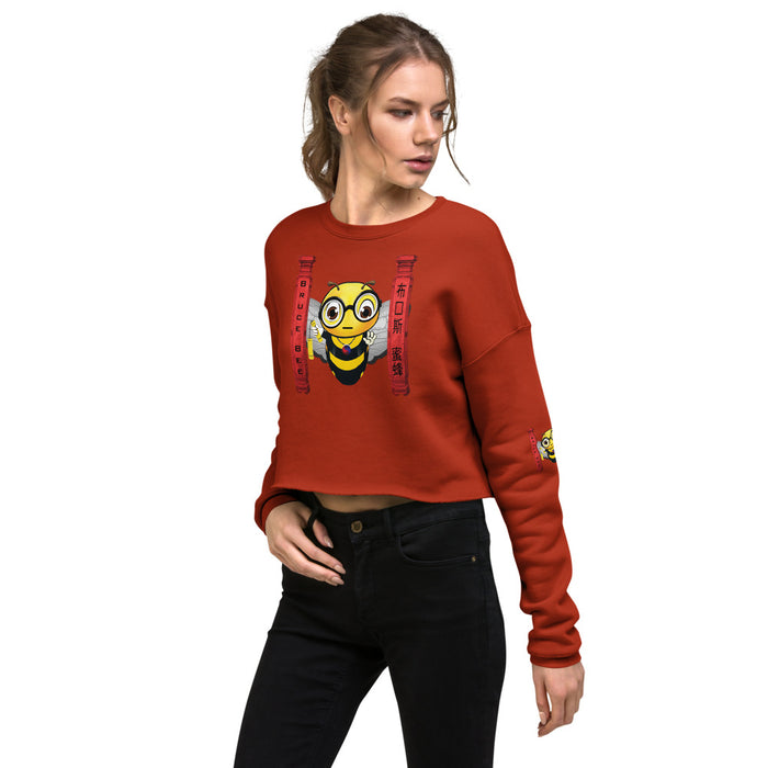 Cute BRUCE BEE Crop Sweatshirt