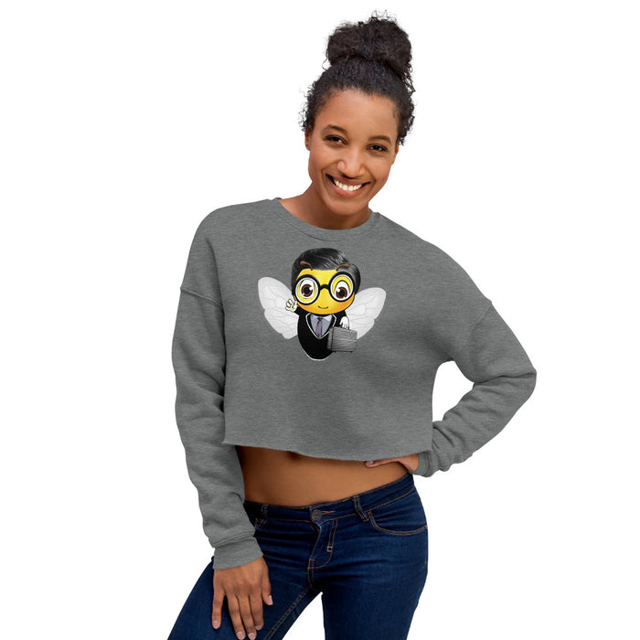 Cute LAWYER / ATTORNEY BEE Crop Sweatshirt