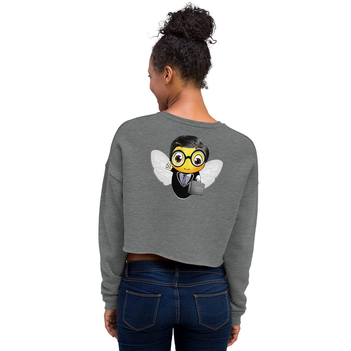 Cute LAWYER / ATTORNEY BEE Crop Sweatshirt