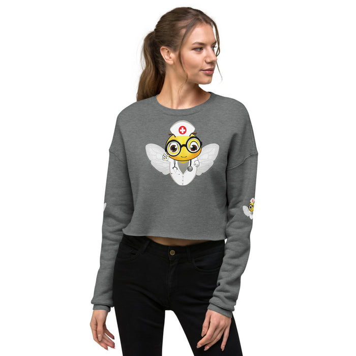 Cute NURSE BEE Crop Sweatshirt