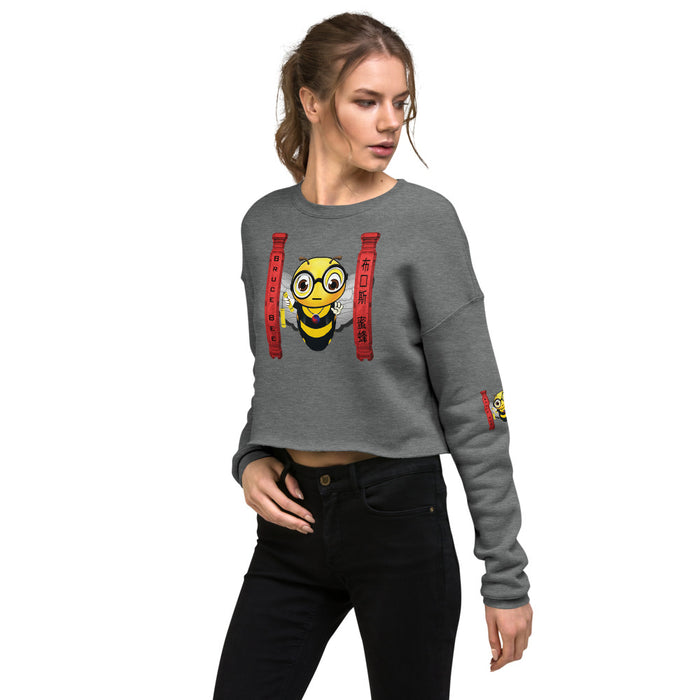 Cute BRUCE BEE Crop Sweatshirt