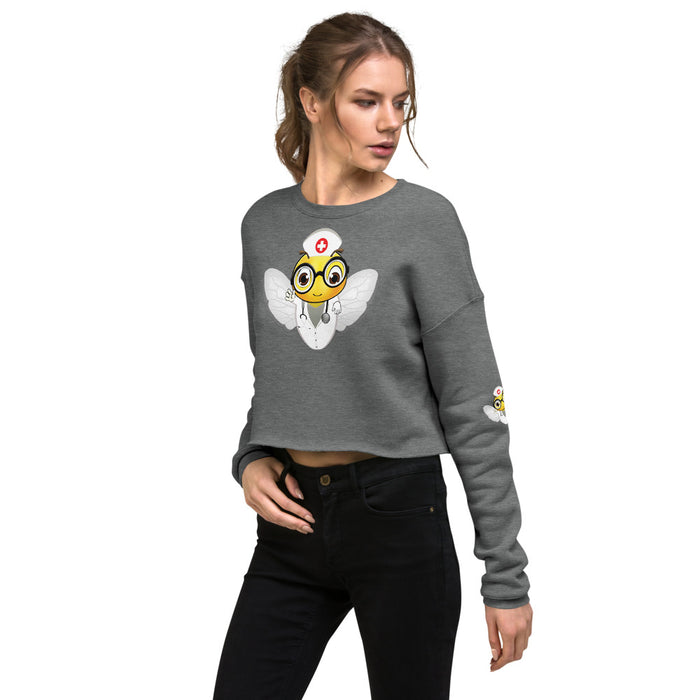 Cute NURSE BEE Crop Sweatshirt