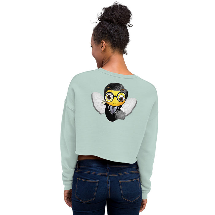 Cute LAWYER / ATTORNEY BEE Crop Sweatshirt