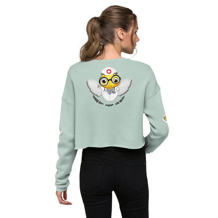 Cute NURSE BEE Crop Sweatshirt