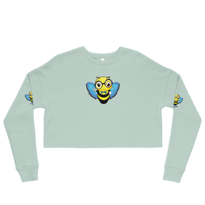 Cute blue BEE NYCE Crop Sweatshirt