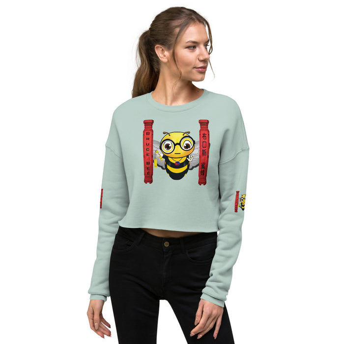 Cute BRUCE BEE Crop Sweatshirt