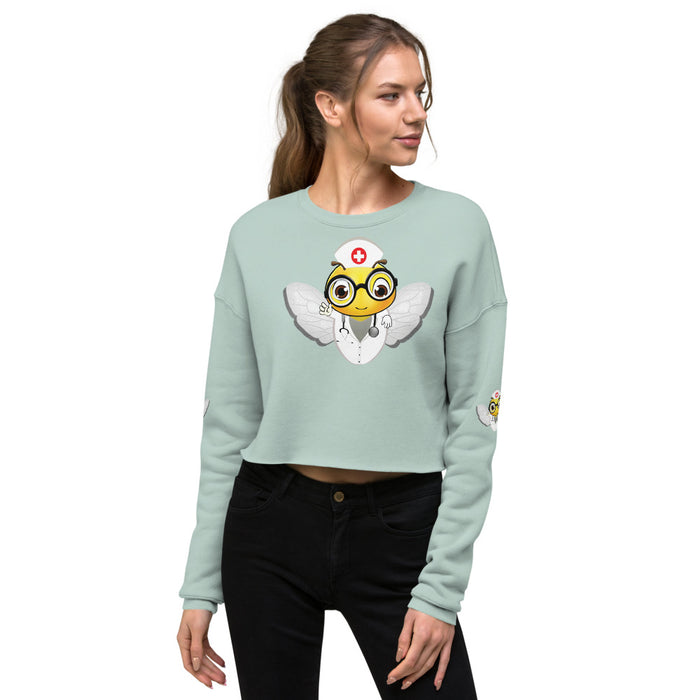 Cute NURSE BEE Crop Sweatshirt