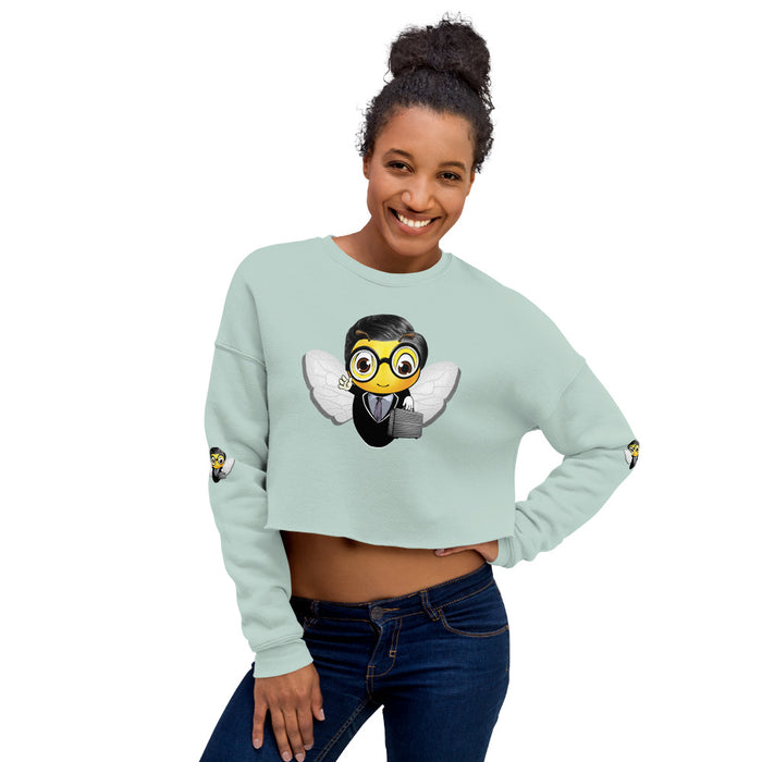 Cute LAWYER / ATTORNEY BEE Crop Sweatshirt