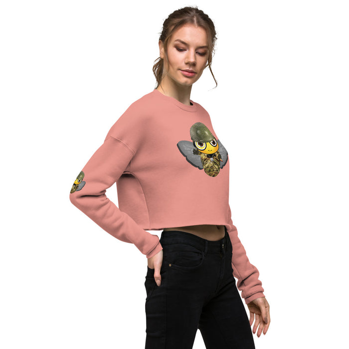 Cute SOLDIER / MILITARY BEE Crop Sweatshirt