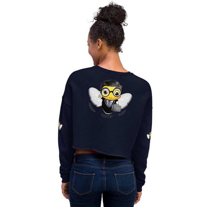 Cute LAWYER / ATTORNEY BEE Crop Sweatshirt