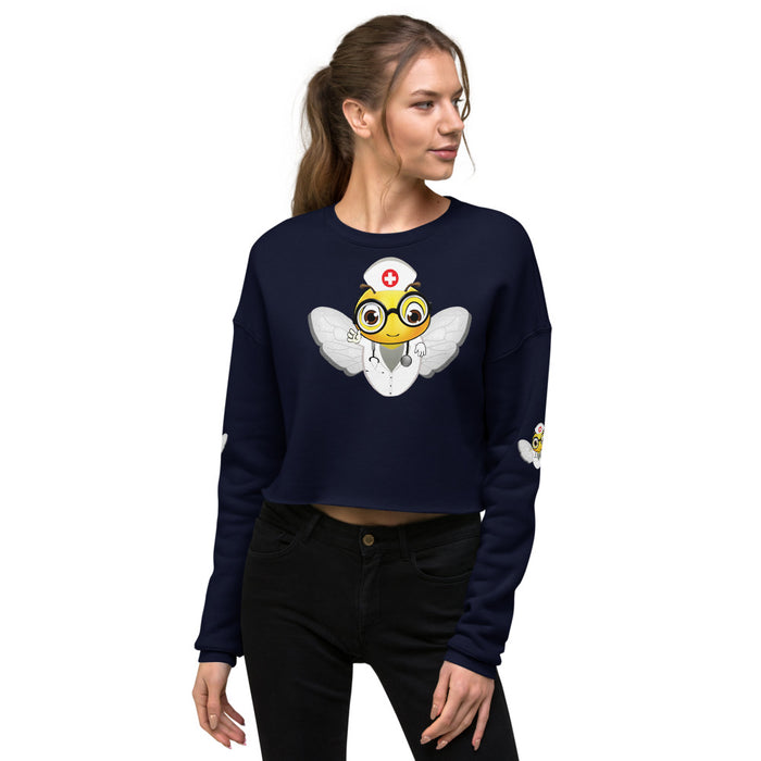 Cute NURSE BEE Crop Sweatshirt