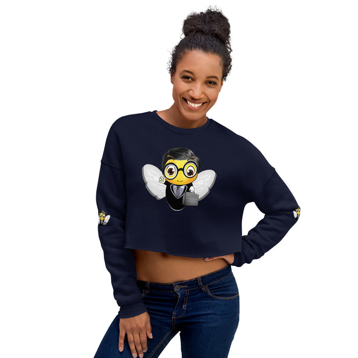 Cute LAWYER / ATTORNEY BEE Crop Sweatshirt