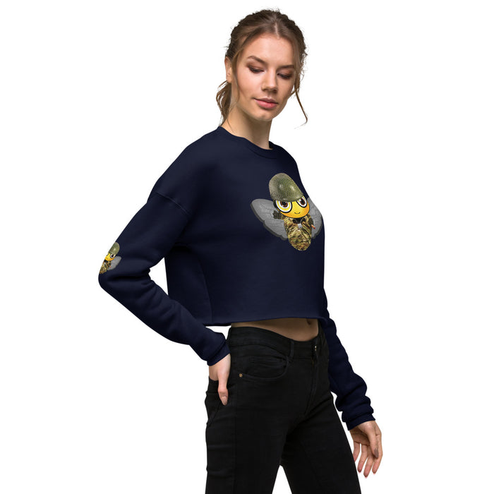 Cute SOLDIER / MILITARY BEE Crop Sweatshirt