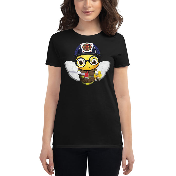 Cute FIREFIGHTER BEE Women's short sleeve t-shirt