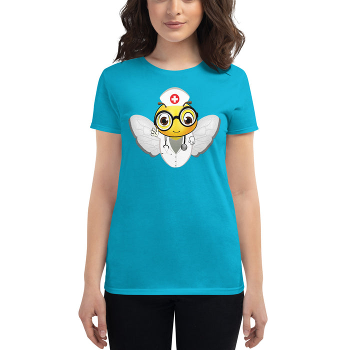 Cute NURSE BEE Women's short sleeve t-shirt