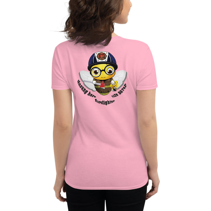 Cute FIREFIGHTER BEE Women's short sleeve t-shirt