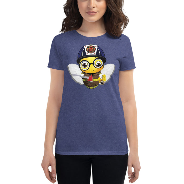 Cute FIREFIGHTER BEE Women's short sleeve t-shirt