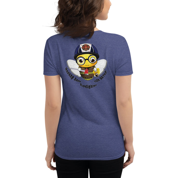 Cute FIREFIGHTER BEE Women's short sleeve t-shirt