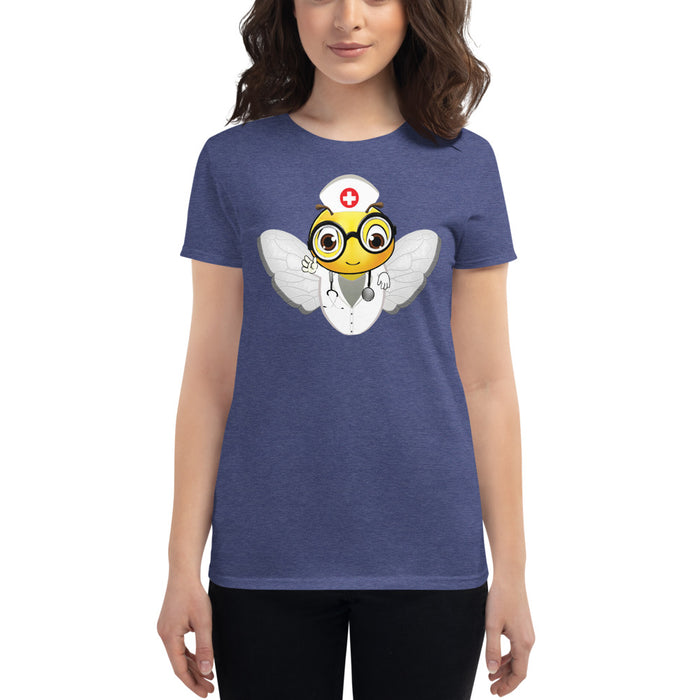 Cute NURSE BEE Women's short sleeve t-shirt