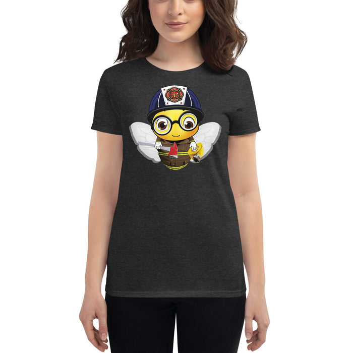 Cute FIREFIGHTER BEE Women's short sleeve t-shirt