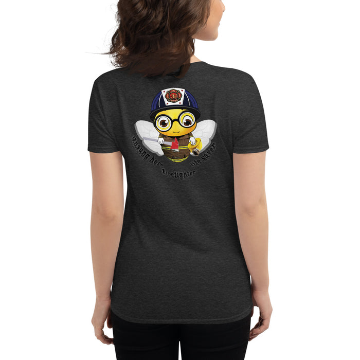 Cute FIREFIGHTER BEE Women's short sleeve t-shirt