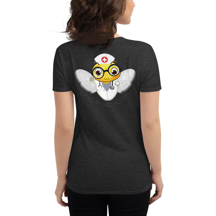 Cute NURSE BEE Women's short sleeve t-shirt