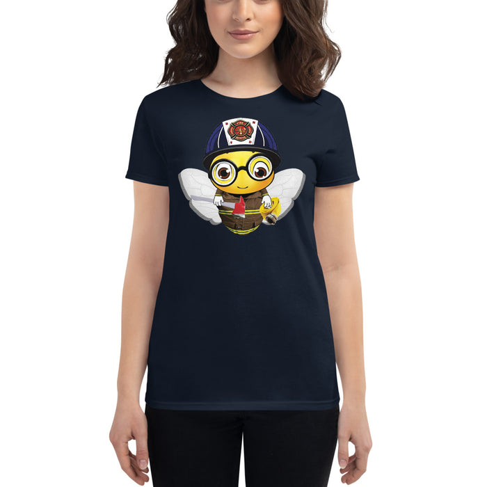 Cute FIREFIGHTER BEE Women's short sleeve t-shirt