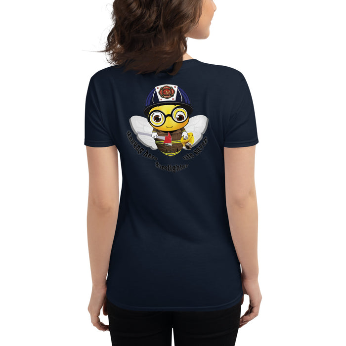 Cute FIREFIGHTER BEE Women's short sleeve t-shirt