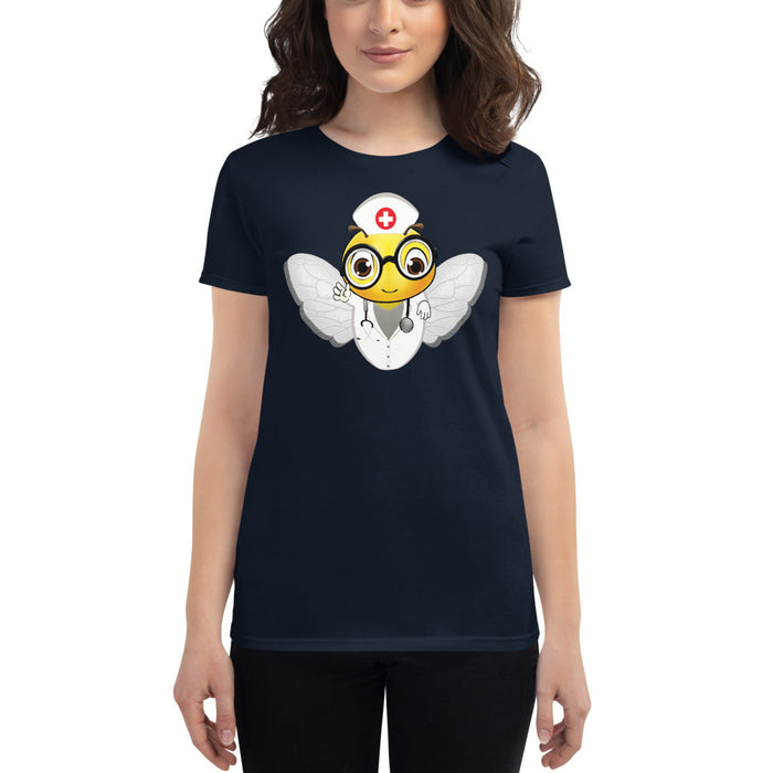 Cute NURSE BEE Women's short sleeve t-shirt