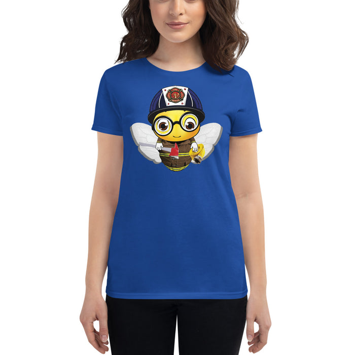 Cute FIREFIGHTER BEE Women's short sleeve t-shirt