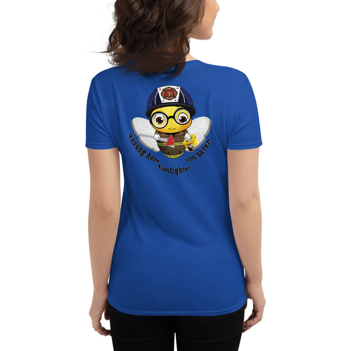 Cute FIREFIGHTER BEE Women's short sleeve t-shirt