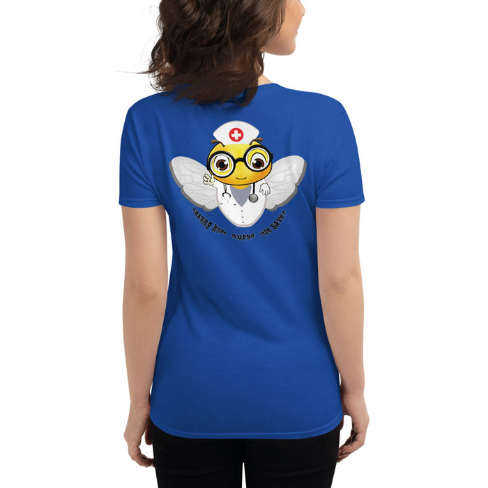 Cute NURSE BEE Women's short sleeve t-shirt