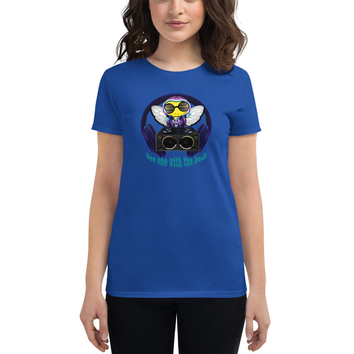 Cool & Cute BLUE BEE 1 WITH THE BEAT Women's short sleeve t-shirt